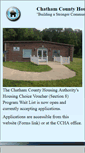 Mobile Screenshot of chathamcountyhousingauthority-nc.org